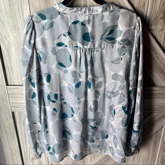 Loft Peasant Style Tie-up Blouse - Shades of Gray - Picture 5 of 5